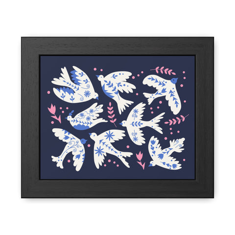 White Doves - Framed Print