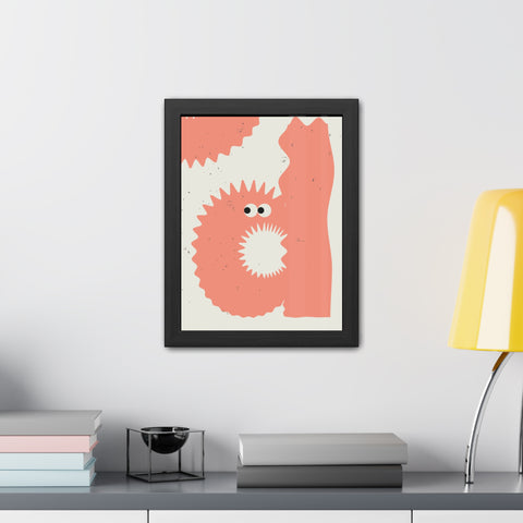 Lettermon d - Whimsical Framed Posters - Fun and Unique Wall Art for Playful Spaces