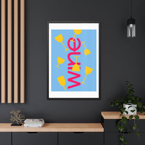 Sonoma 3 - Wine Themed Framed Poster - Fun Wall Art for Home Bar & Celebration Decor