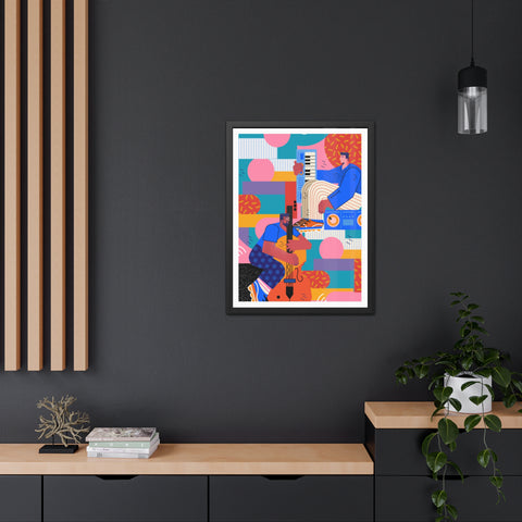 Musicana 1 - Vibrant Musical Framed Posters - Colorful Wall Art for Music Lovers
