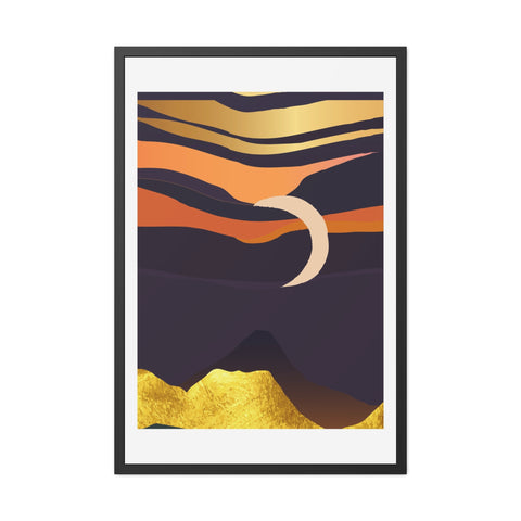 South 4 - Serene Sunset Framed Poster – Modern Wall Art for Home Decor