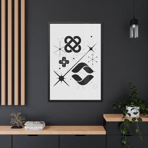 Gridlock 2 - Modern Abstract Framed Posters - Minimalist Wall Art for Home Decor