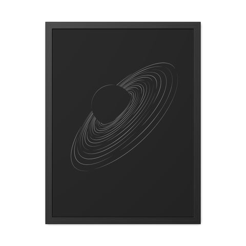 Universalis 1 - Minimalist Saturn Framed Poster - Modern Wall Art for Space Lovers