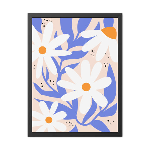 Marinda 10 - Floral Framed Poster – Cheerful Daisy Wall Art for Home Décor