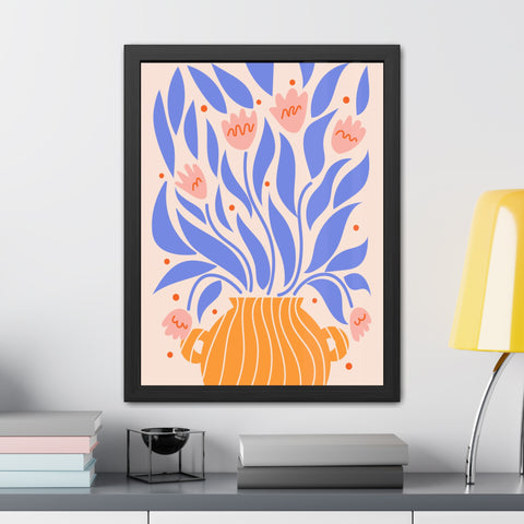 Marinda 1 - Vibrant Floral Framed Poster - Modern Home Decor