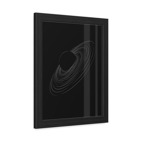 Universalis 1 - Minimalist Saturn Framed Poster - Modern Wall Art for Space Lovers
