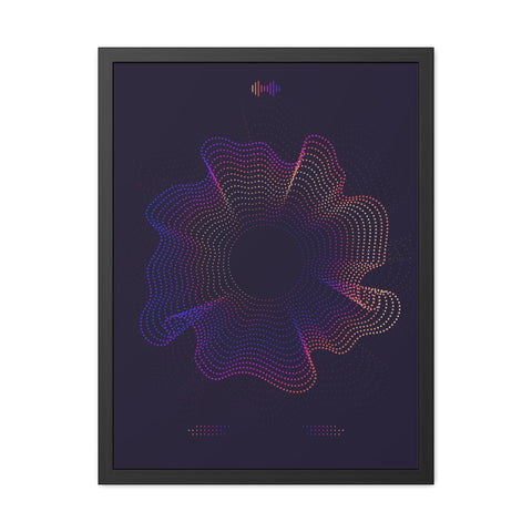 Sound Nova 2 - Vibrant Abstract Wave Framed Poster - Modern Wall Art for Music Lovers