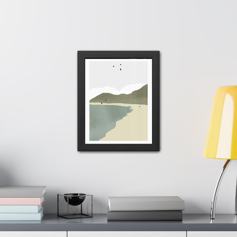 North 1 - Modern Coastal Framed Poster - Minimalist Beach Wall Art