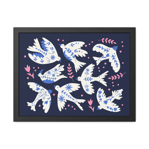 White Doves - Framed Print