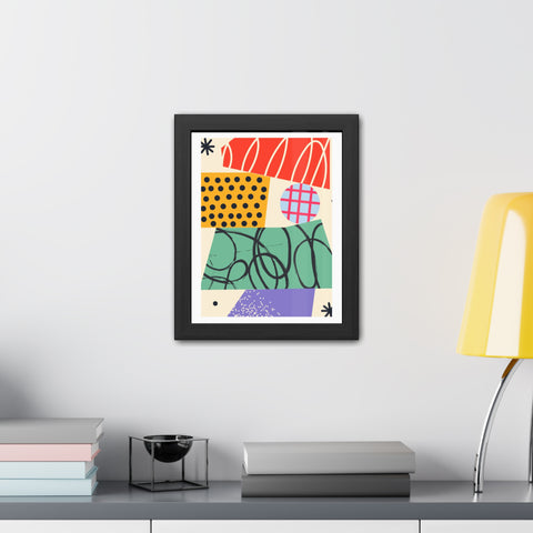 Kurian 10 - Abstract Geometric Framed Posters for Modern Decor | Vibrant Wall Art