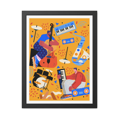 Musicana 4 - Vibrant Music-Themed Framed Posters - Perfect for Home Decor & Gift