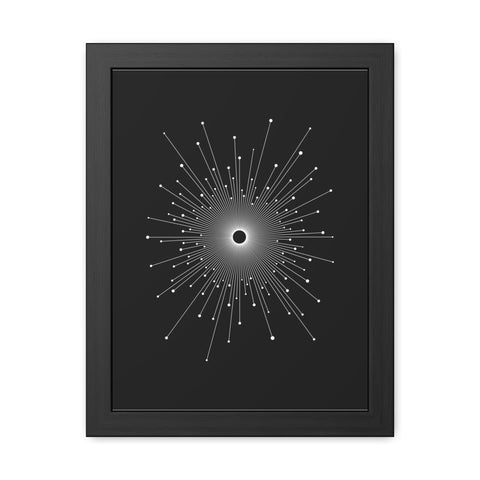 Universalis 3 - Modern Geometric Framed Poster - Minimalist Black and White Wall Art