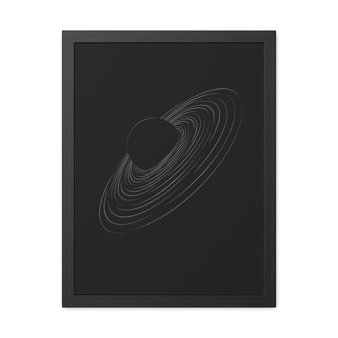 Universalis 1 - Minimalist Saturn Framed Poster - Modern Wall Art for Space Lovers
