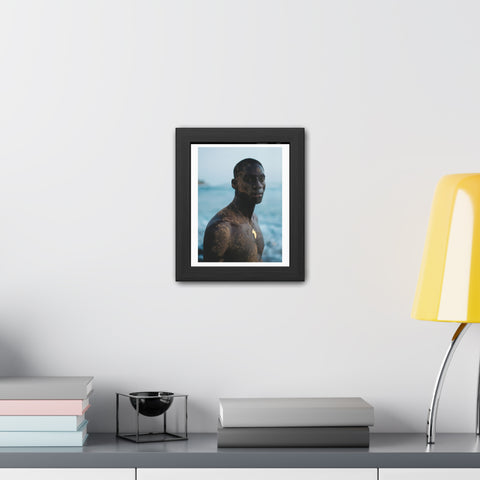 Male Portrait 4 - Framed Poster: Inspiring African Portrait Wall Art