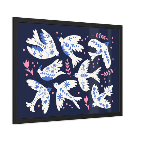 White Doves - Framed Print