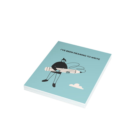 “I’ve Been Meaning to Write” Greeting Card — Friendship / Best Friend Greeting Card - Illustrated, Funny, Snarky, Modern