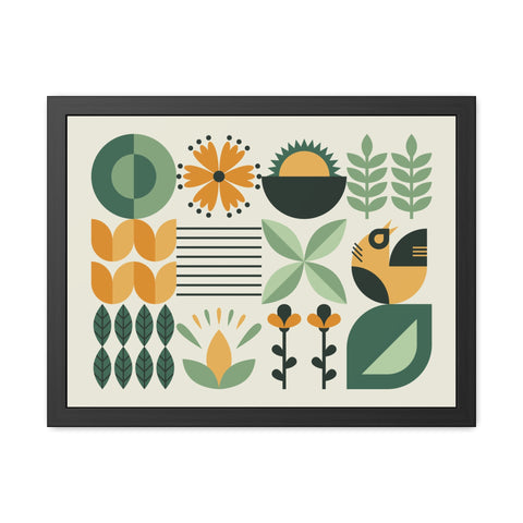 Farmhouse 1 - Botanical Framed Poster Art - Modern Home Decor for Nature Lovers