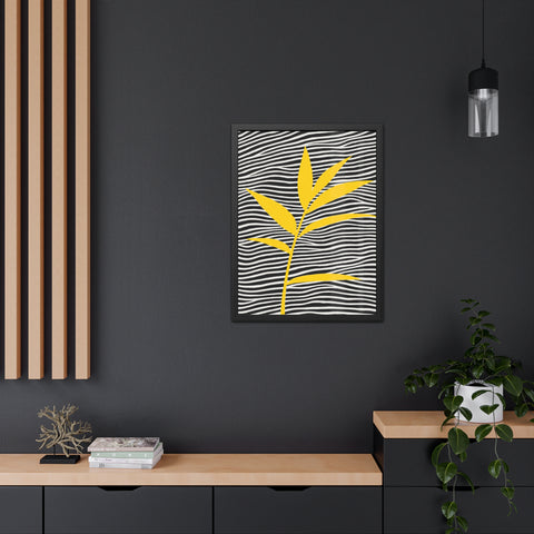 Cristobal 1 - Modern Leaf Framed Poster for Home Decor