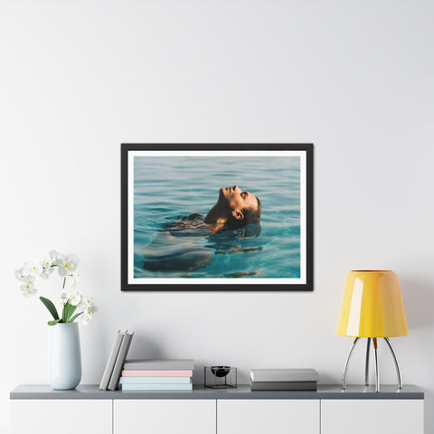 The Dip - Serene Woman Framed Poster - Tranquil Wall Art for Home Decor