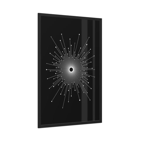 Universalis 3 - Modern Geometric Framed Poster - Minimalist Black and White Wall Art