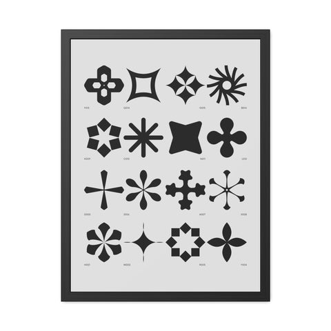 Gridlock 1 - Modern Geometric Framed Poster Art - Stylish Decor for Home and Office