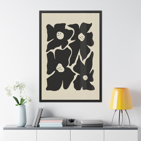 Boho Floral 1 - Framed Poster - Modern Wall Art for Home Decor