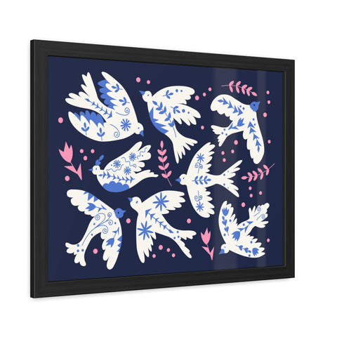 White Doves - Framed Print