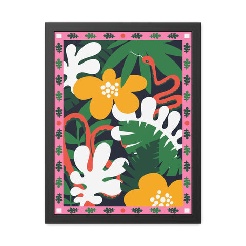 Amazon 3 - Tropical Botanical Framed Poster - Vibrant Jungle Art for Home Decor