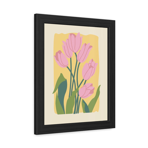 Flowers 3 - Blossoming Tulips Framed Poster - Modern Floral Wall Art