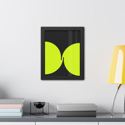 Modernica 4 - Modern Minimalist Framed Poster - Bold Green Abstract Art
