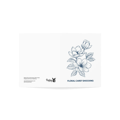 'Floral Card? Shocking' Greeting Card — Floral Greeting Card - Illustrated, Modern