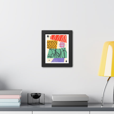 Kurian 10 - Abstract Geometric Framed Posters for Modern Decor | Vibrant Wall Art