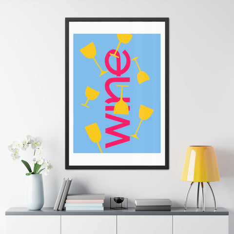 Sonoma 3 - Wine Themed Framed Poster - Fun Wall Art for Home Bar & Celebration Decor