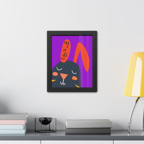 Childrana 4 - Whimsical Bunny Framed Poster - Playful Home Decor for Kids' Rooms