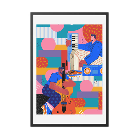 Musicana 1 - Vibrant Musical Framed Posters - Colorful Wall Art for Music Lovers