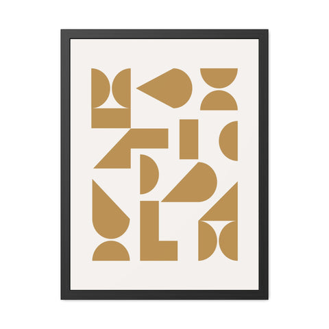 Crown 4 - Modern Geometric Framed Poster - Minimalist Art for Home Decor
