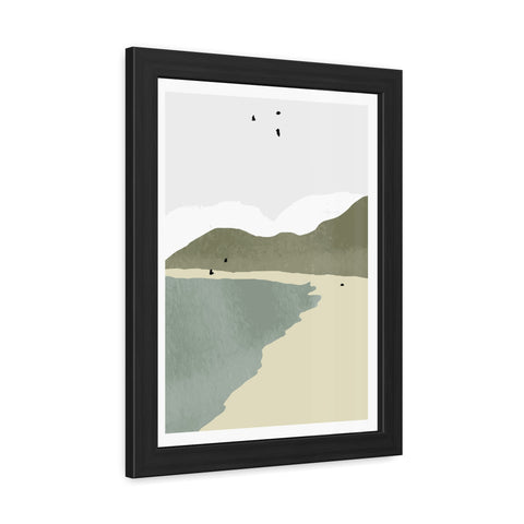 North 1 - Modern Coastal Framed Poster - Minimalist Beach Wall Art