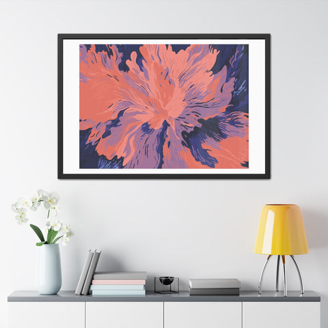 Florescent - Abstract Floral Framed Poster – Modern Wall Art for Home Décor
