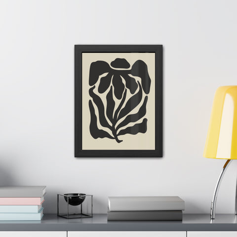 Boho Floral 3 - Abstract Leaf Framed Poster | Modern Wall Art Decor for Nature Lovers