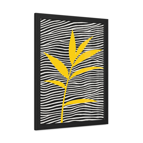 Cristobal 1 - Modern Leaf Framed Poster for Home Decor