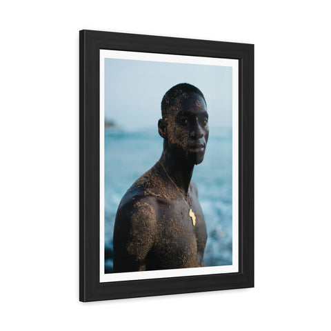 Male Portrait 4 - Framed Poster: Inspiring African Portrait Wall Art