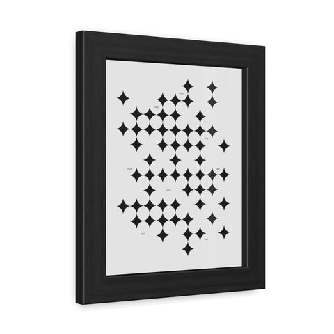 Gridlock 3 - Modern Geometric Framed Poster Art - Minimalist Home Decor