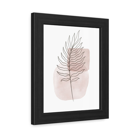 Fall 1 - Minimalist Fern Art Framed Poster - Modern Wall Decor for Home & Office