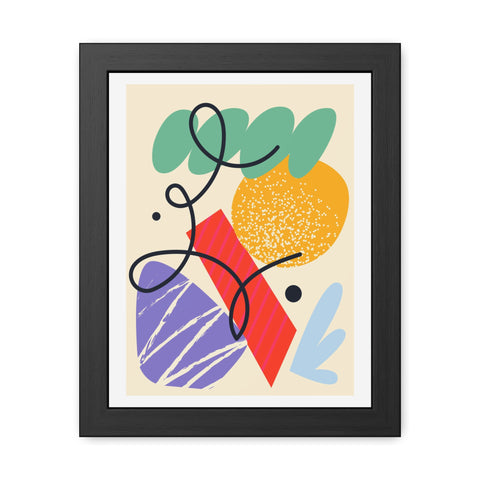 Kurian 3 - Abstract Geometric Framed Poster - Modern Wall Art for Home Décor