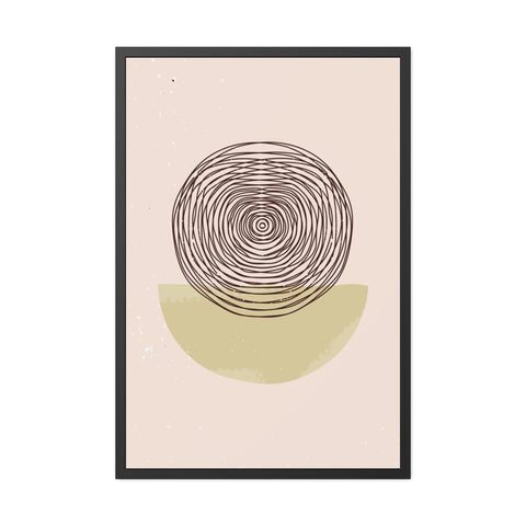 Blend 3 - Minimalist Framed Poster - Abstract Circular Design for Modern Decor