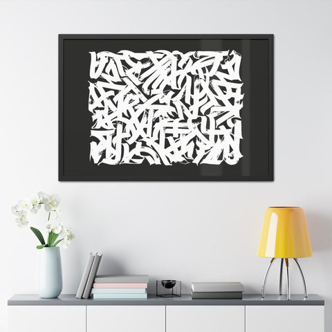 Smith 2 - Abstract Art Framed Poster – Modern Black and White Wall Decor for Home & Office