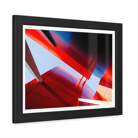 Red Architecture - Modern Framed Art Posters - Abstract Red Architecture Wall Decor