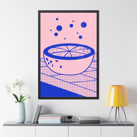 When life gives you lemons 7 - Modern Framed Poster - Vibrant Fruit Bowl Artwork for Home Decor