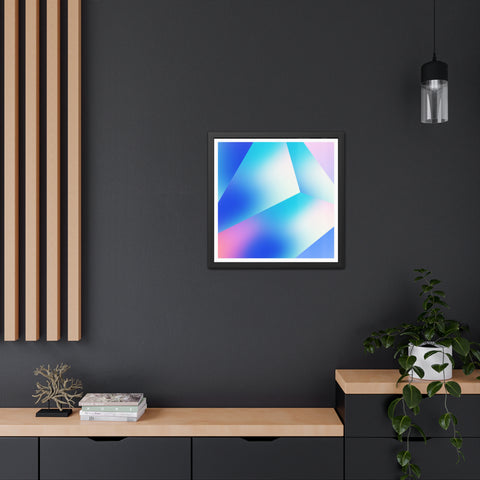 Prisma 1 - Abstract Blue Framed Posters - Modern Art Decor for Home & Office