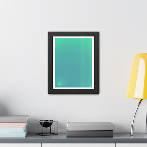Sunrise 3 - Modern Minimalist Framed Posters - Serene Turquoise Wall Art